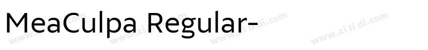 MeaCulpa Regular字体转换